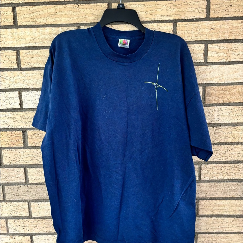 Vintage Fruit of the Loom Blue Short Sleeve Tee
